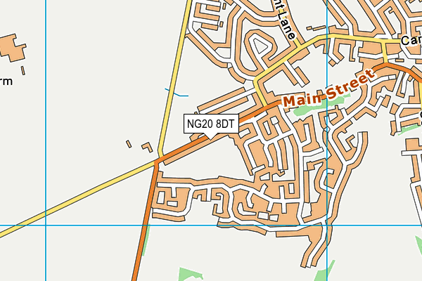 NG20 8DT map - OS VectorMap District (Ordnance Survey)