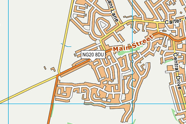 NG20 8DU map - OS VectorMap District (Ordnance Survey)