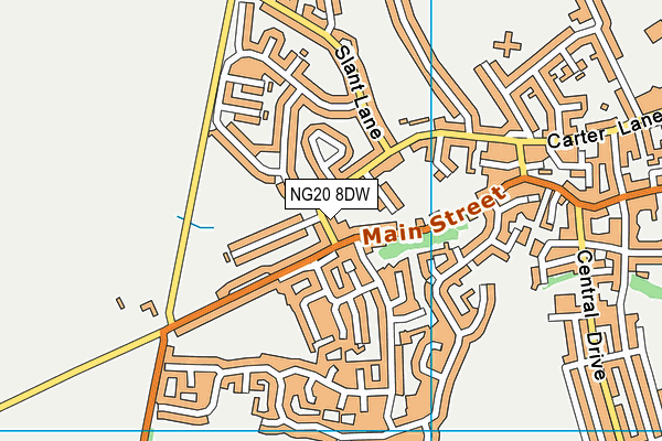 NG20 8DW map - OS VectorMap District (Ordnance Survey)