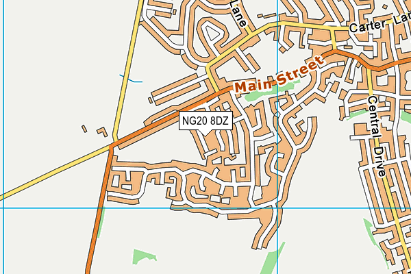 NG20 8DZ map - OS VectorMap District (Ordnance Survey)