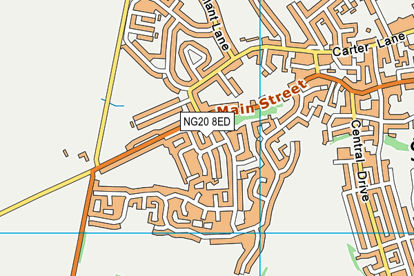 NG20 8ED map - OS VectorMap District (Ordnance Survey)