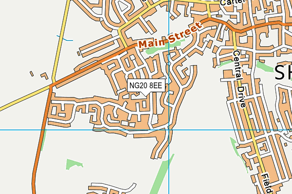 NG20 8EE map - OS VectorMap District (Ordnance Survey)