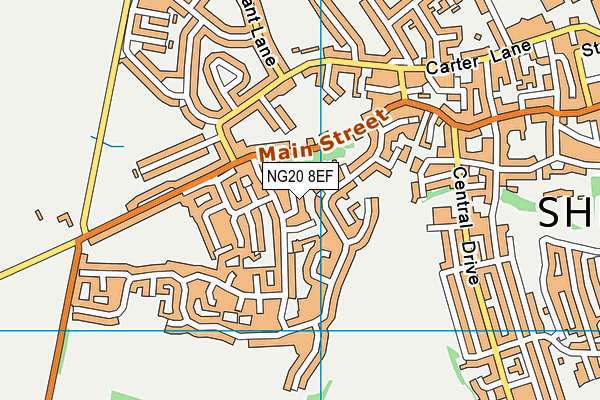 NG20 8EF map - OS VectorMap District (Ordnance Survey)