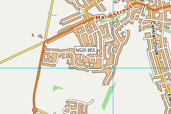NG20 8ES map - OS VectorMap District (Ordnance Survey)