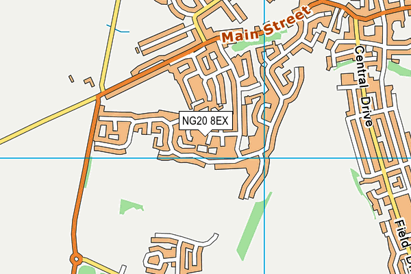 NG20 8EX map - OS VectorMap District (Ordnance Survey)