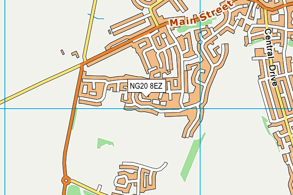 NG20 8EZ map - OS VectorMap District (Ordnance Survey)