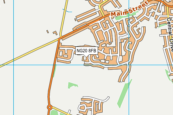 NG20 8FB map - OS VectorMap District (Ordnance Survey)