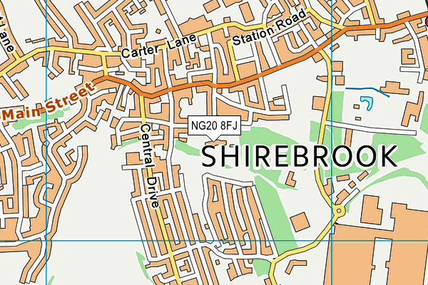 NG20 8FJ map - OS VectorMap District (Ordnance Survey)