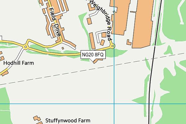 NG20 8FQ map - OS VectorMap District (Ordnance Survey)