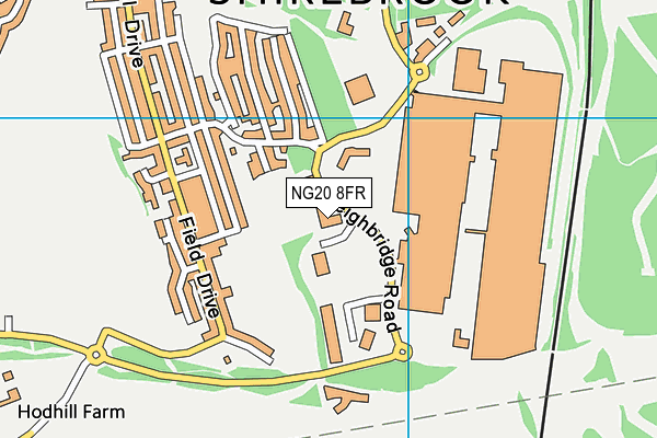 NG20 8FR map - OS VectorMap District (Ordnance Survey)