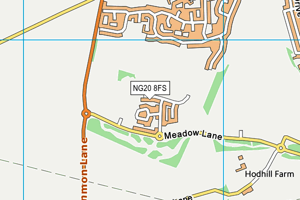 NG20 8FS map - OS VectorMap District (Ordnance Survey)