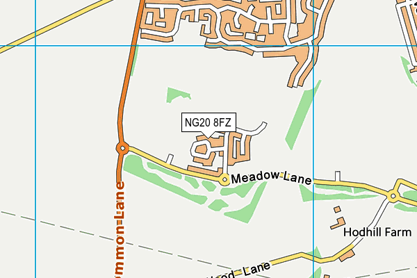 NG20 8FZ map - OS VectorMap District (Ordnance Survey)