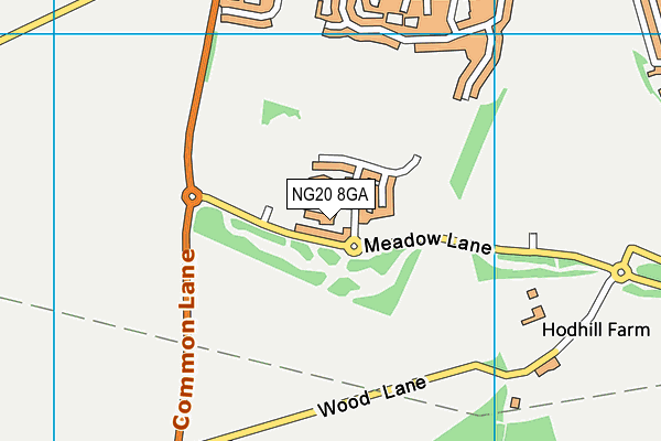 NG20 8GA map - OS VectorMap District (Ordnance Survey)