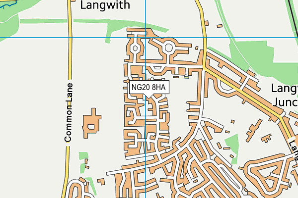 NG20 8HA map - OS VectorMap District (Ordnance Survey)