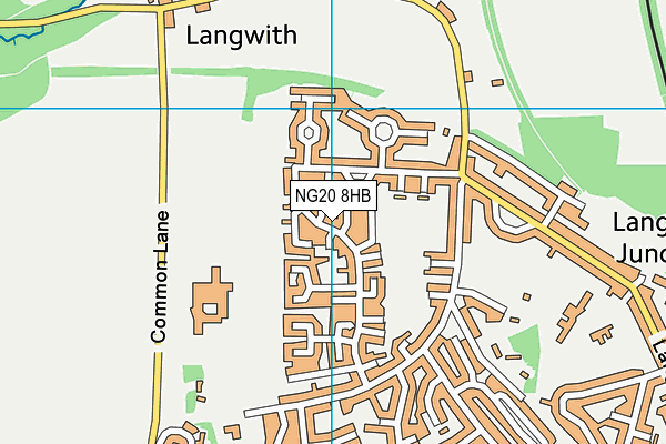 NG20 8HB map - OS VectorMap District (Ordnance Survey)