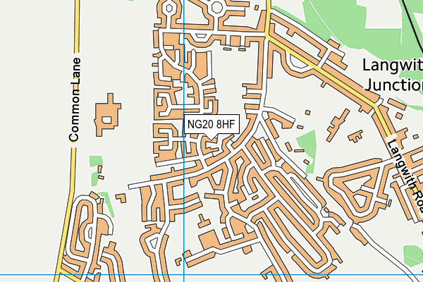 NG20 8HF map - OS VectorMap District (Ordnance Survey)
