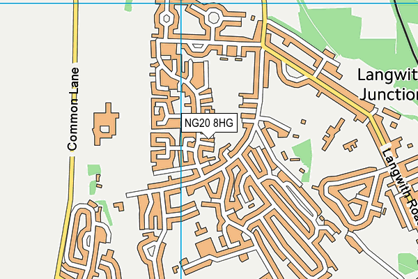 NG20 8HG map - OS VectorMap District (Ordnance Survey)