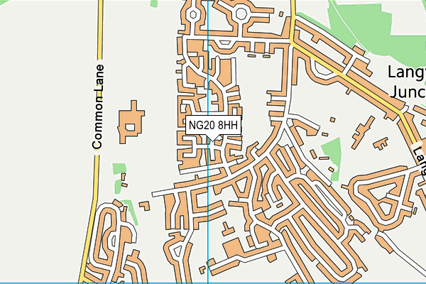 NG20 8HH map - OS VectorMap District (Ordnance Survey)