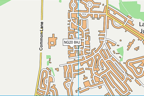 NG20 8HJ map - OS VectorMap District (Ordnance Survey)