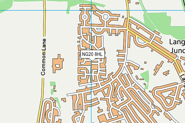 NG20 8HL map - OS VectorMap District (Ordnance Survey)