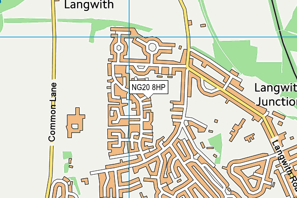 NG20 8HP map - OS VectorMap District (Ordnance Survey)