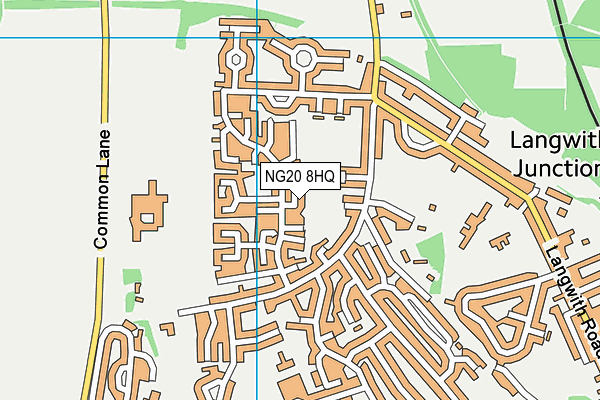 NG20 8HQ map - OS VectorMap District (Ordnance Survey)