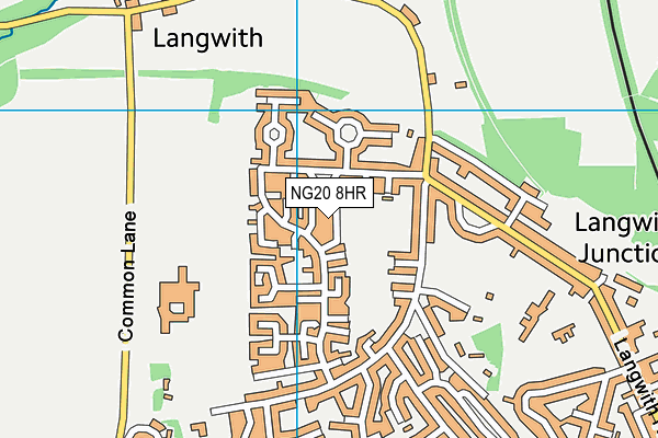 NG20 8HR map - OS VectorMap District (Ordnance Survey)