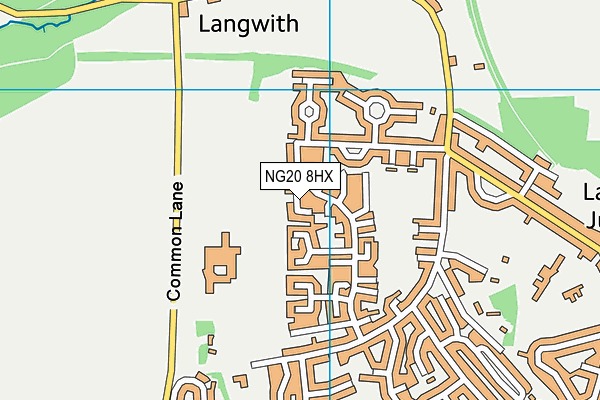 NG20 8HX map - OS VectorMap District (Ordnance Survey)