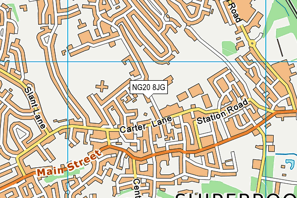 NG20 8JG map - OS VectorMap District (Ordnance Survey)