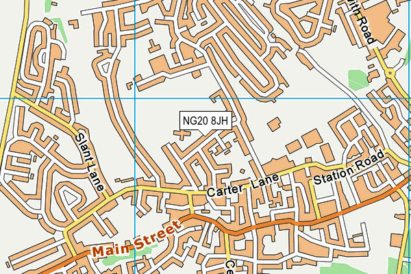 NG20 8JH map - OS VectorMap District (Ordnance Survey)
