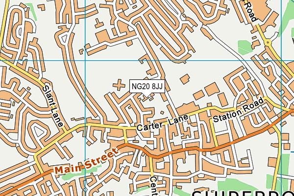 NG20 8JJ map - OS VectorMap District (Ordnance Survey)