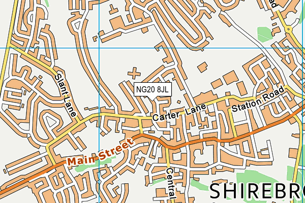 NG20 8JL map - OS VectorMap District (Ordnance Survey)