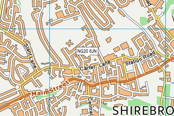 NG20 8JN map - OS VectorMap District (Ordnance Survey)