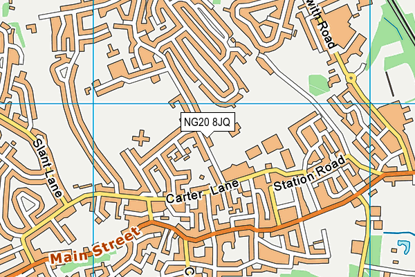 Shirebrook Leisure Centre map (NG20 8JQ) - OS VectorMap District (Ordnance Survey)