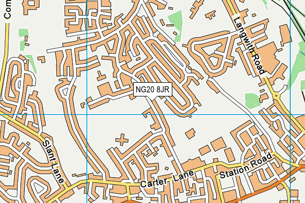 NG20 8JR map - OS VectorMap District (Ordnance Survey)