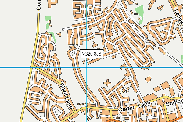 NG20 8JS map - OS VectorMap District (Ordnance Survey)