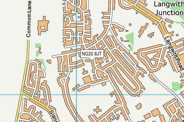 NG20 8JT map - OS VectorMap District (Ordnance Survey)