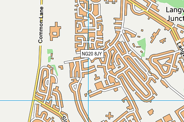 NG20 8JY map - OS VectorMap District (Ordnance Survey)