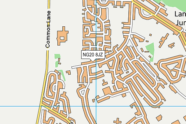 NG20 8JZ map - OS VectorMap District (Ordnance Survey)