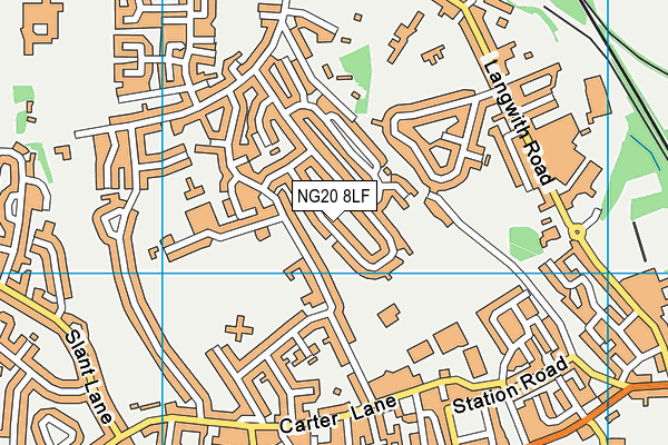 NG20 8LF map - OS VectorMap District (Ordnance Survey)