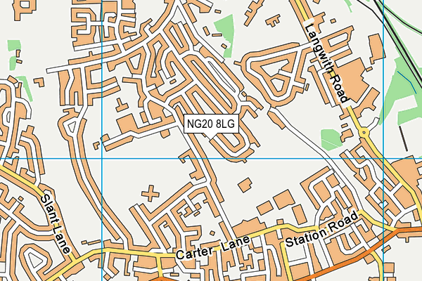 NG20 8LG map - OS VectorMap District (Ordnance Survey)