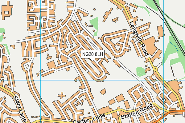 NG20 8LH map - OS VectorMap District (Ordnance Survey)