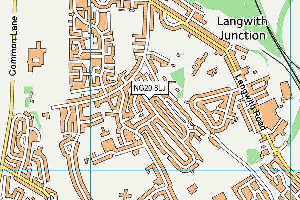 NG20 8LJ map - OS VectorMap District (Ordnance Survey)