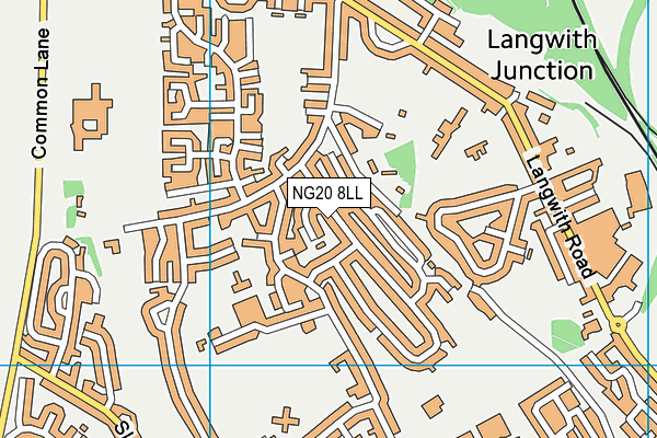 NG20 8LL map - OS VectorMap District (Ordnance Survey)