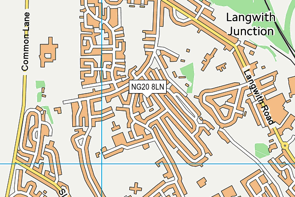 NG20 8LN map - OS VectorMap District (Ordnance Survey)