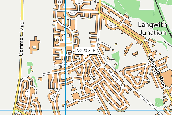NG20 8LS map - OS VectorMap District (Ordnance Survey)