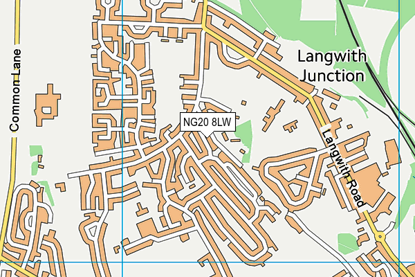NG20 8LW map - OS VectorMap District (Ordnance Survey)