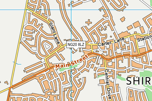 NG20 8LZ map - OS VectorMap District (Ordnance Survey)