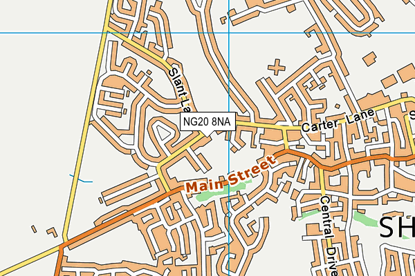 NG20 8NA map - OS VectorMap District (Ordnance Survey)