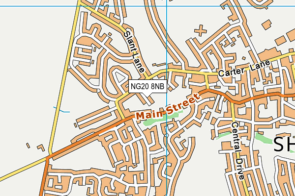 NG20 8NB map - OS VectorMap District (Ordnance Survey)